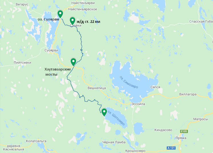 Верхняя Шуя маршрут 